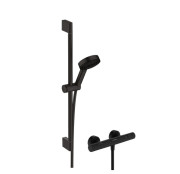 Термостат для душа Hansgrohe Ecostat Fine с душевым набором Pulsify Select S EcoSmart черный матовый 24262670