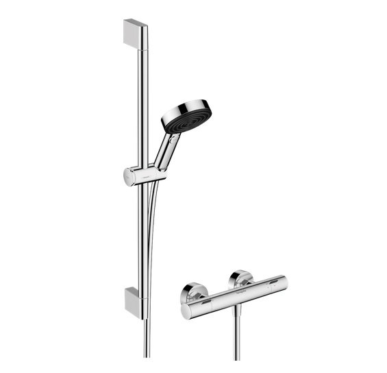 Термостат для душу Hansgrohe Ecostat Fine з душовим набором Pulsify Select S EcoSmart хром 24262000