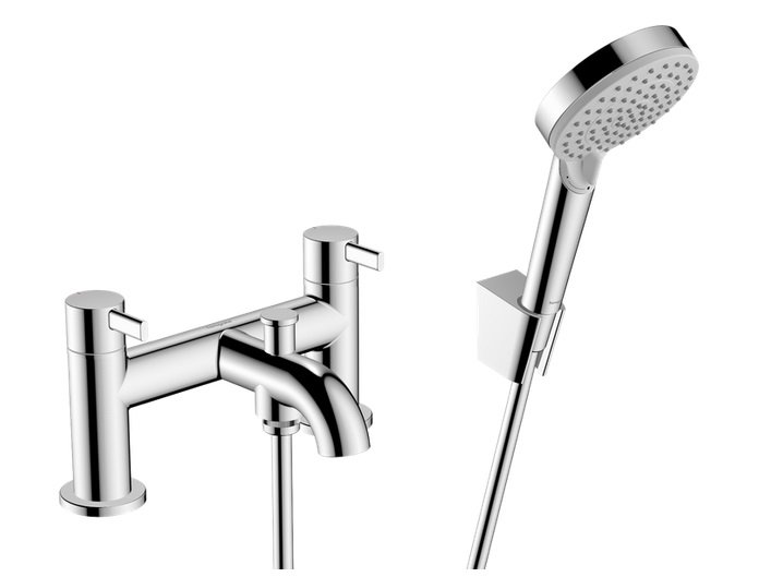 Змішувач на борт ванни Hansgrohe Zesis S з душовим гарнітуром хром 74424000