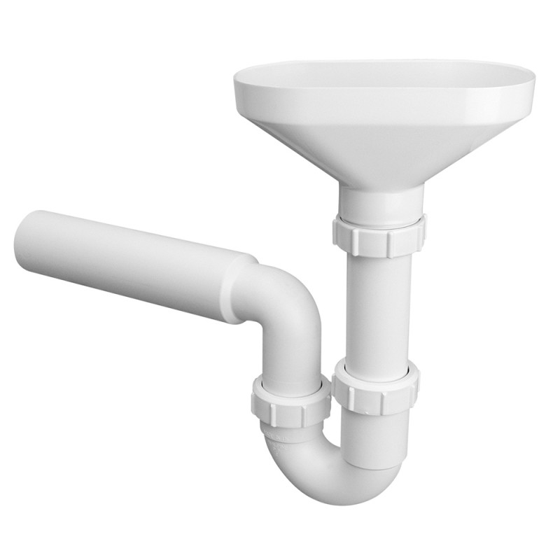 Сифон для бойлера McAlpine с подключением к стиральной машине полипропилен белый HC7-FUN