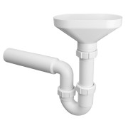 Сифон для бойлера McAlpine с подключением к стиральной машине полипропилен белый HC7-FUN