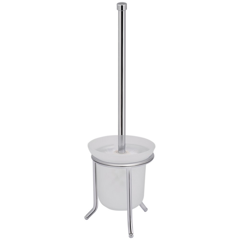 Йоршик для унітазу Kroner KRM Rizze-ACG323 підлоговий хром/білий CV022911