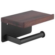 Держатель для туалетной бумаги Kroner KRP Graz-GRP3018 с полкой графит CV025287