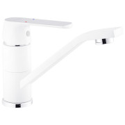 Змішувач для раковини Kroner KRP Armada-W011 одноважільний хром/білий CV024324