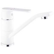 Змішувач для раковини Kroner KRP Armada-W011 одноважільний хром/білий CV024324