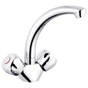 Смеситель для раковины Kroner KRP Hamburg-C010 двухвентильный хром CV014912