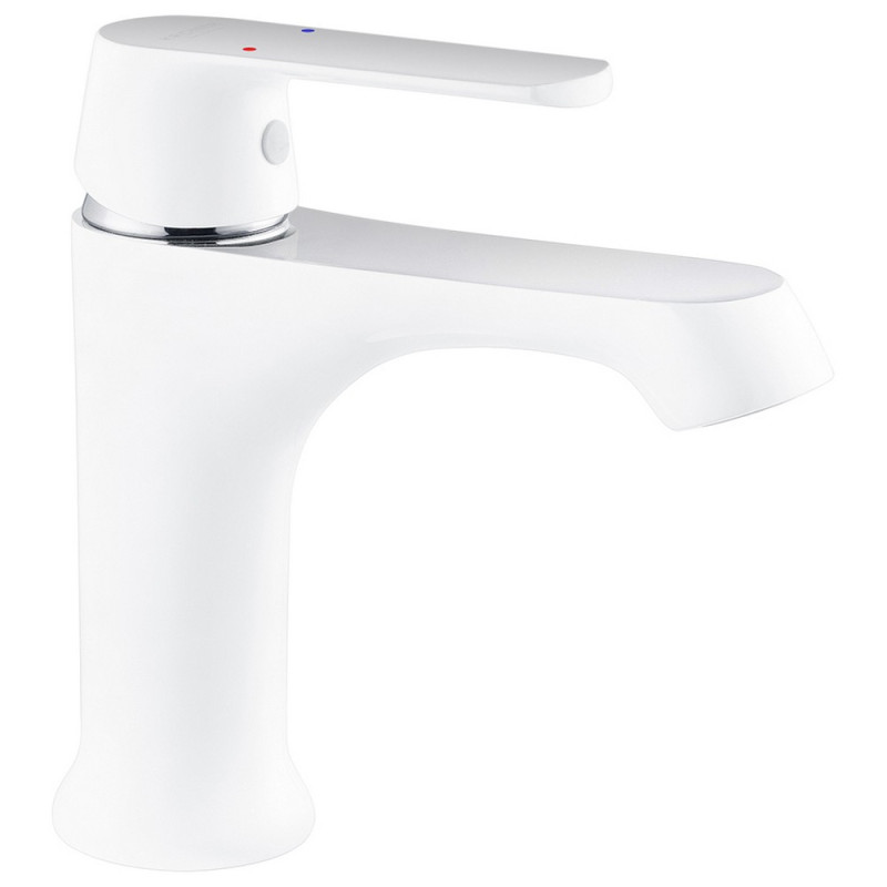 Смеситель для раковины Kroner KRP Armada-W010 однорычажный хром/белый CV024320