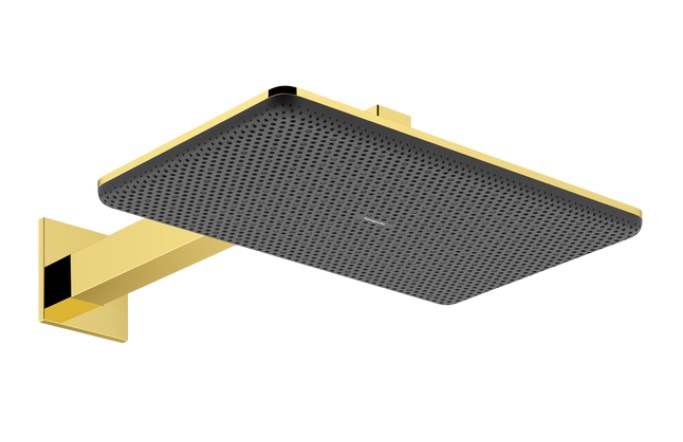 Верхній душ Hansgrohe Raindance Alive Q 34х21 см 2 режими з тримачем золото 24550990