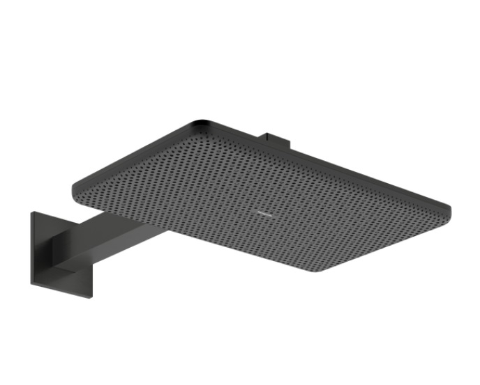 Верхній душ Hansgrohe Raindance Alive Q 34х21 см 2 режиму EcoSmart із тримачем чорний матовий хром 24551340