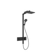 Душевая стойка Hansgrohe Raindance Alive Q 34х21 см 1jet с термостатом ShowerSelect Comfort черный матовый 24580670