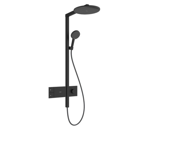 Душова стійка Hansgrohe Raindance Alive S 300 1jet EcoSmart із термостатом чорний матовий 24583670