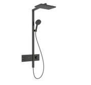 Душова стійка Hansgrohe Raindance Alive Q 210/340 2jet EcoSmart із термостатом чорний матовий хром 24591340