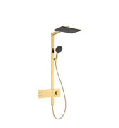 Душевая стойка Hansgrohe Raindance Alive Q 210/340 2jet EcoSmart с термостатом золото 24591990