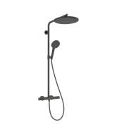 Душевая стойка Hansgrohe Raindance Alive S Puro 300 1jet с термостатом черный матовый хром 24592340
