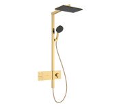 Душова стійка Hansgrohe Raindance Alive Q 34х21 см 1jet з термостатом ShowerSelect Comfort золото 24580990