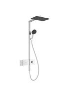 Душова стійка Hansgrohe Raindance Alive Q 34х21 см 1jet EcoSmart з термостатом ShowerSelect Comfort хром 24581000