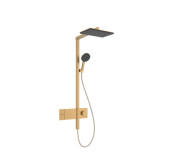 Душова стійка Hansgrohe Raindance Alive Q 34х21 см 1jet EcoSmart із термостатом ShowerSelect Comfort бронза 24581140
