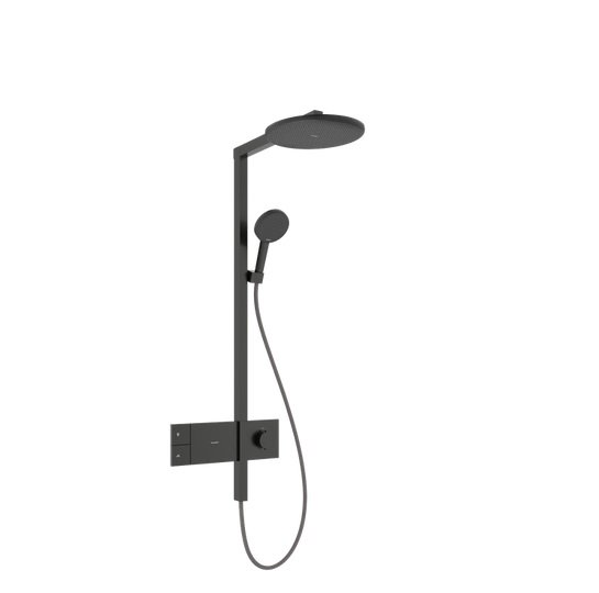 Душевая стойка Hansgrohe Raindance Alive S 300 1jet EcoSmart с термостатом черный матовый хром 24583340