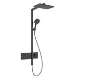 Душова стійка Hansgrohe Raindance Alive Q 210/340 2jet EcoSmart із термостатом чорний матовий хром 24591340
