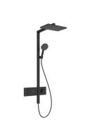 Душевая стойка Hansgrohe Raindance Alive Q 210/340 2jet EcoSmart с термостатом черный матовый 24591670