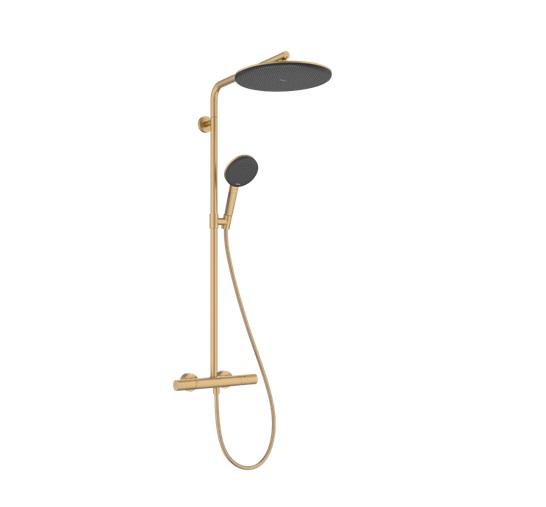 Душевая стойка Hansgrohe Raindance Alive S Puro 300 1jet с термостатом Ecostat Element бронза 24592140