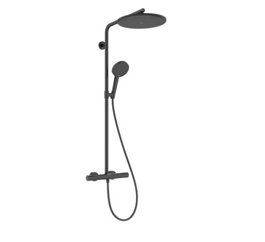 Душова стійка Hansgrohe Raindance Alive S Puro 300 1jet EcoSmart із термостатом чорний матовий хром 24593340