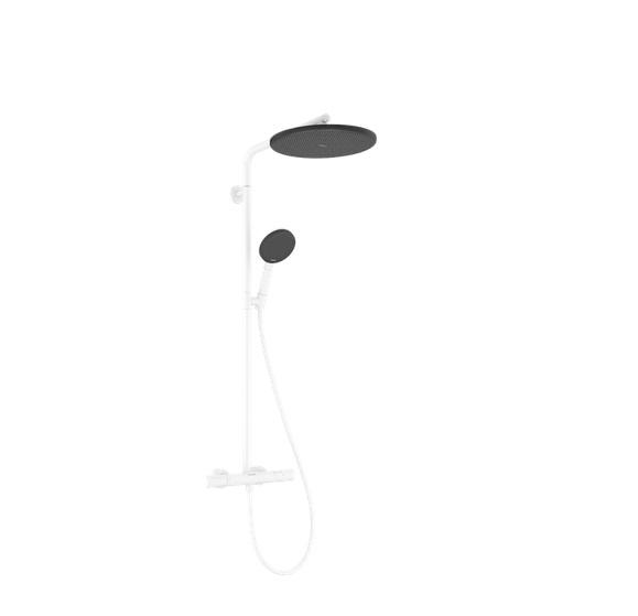 Душова стійка Hansgrohe Raindance Alive Puro 300 1jet EcoSmart з термостатом білий матовий 24593700