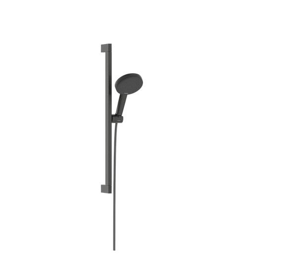Ручной душ на штанге Hansgrohe Raindance Alive Select S 65 см 3 режима EcoSmart черный матовый хром 24600340