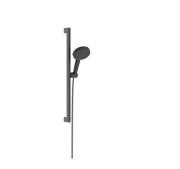 Ручний душ на штанзі Hansgrohe Raindance Alive Select S 65 см 3 режими EcoSmart чорний матовий хром 24600340