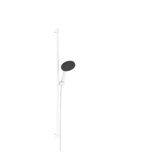 Ручний душ на штанзі Hansgrohe Raindance Alive Select S 90 см 3 режими EcoSmart білий матовий 24601700