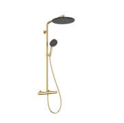 Душевая стойка Hansgrohe Raindance Alive S Puro 300 1jet EcoSmart с термостатом золото 24593990