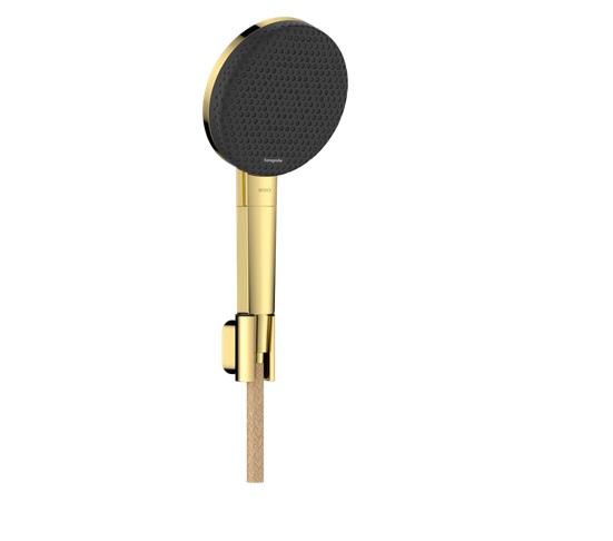 Ручний душ на тримачі Hansgrohe Raindance Alive Select S 3-режимний EcoSmart золото 24611990