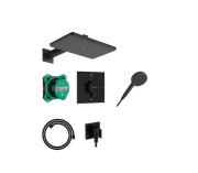 Душевая система скрытого монтажа Hansgrohe Raindance Alive Q 210/340 1jet черный матовый 24620670