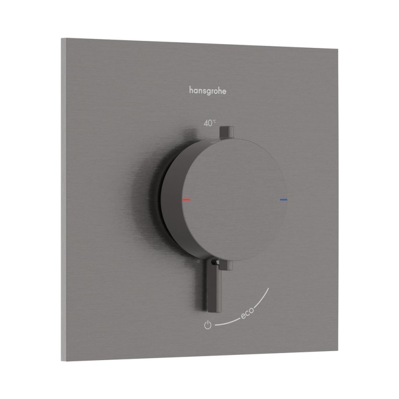 Термостат для душу прихованого монтажу Hansgrohe Ecostat Comfort E 1 споживач чорний матовий хром 33710340