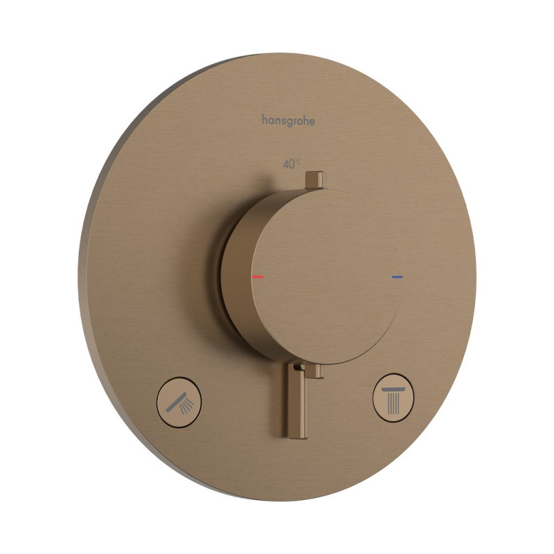 Термостат для душа скрытого монтажа Hansgrohe Ecostat Comfort S 2 потребителя бронза 33715140