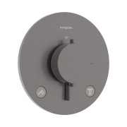 Термостат для душа скрытого монтажа Hansgrohe Ecostat Comfort S 2 потребителя черный матовый хром 33715340