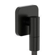 Шланговое подсоединение Hansgrohe FixFit Fine Q с обратным клапаном черный матовый хром 28884340