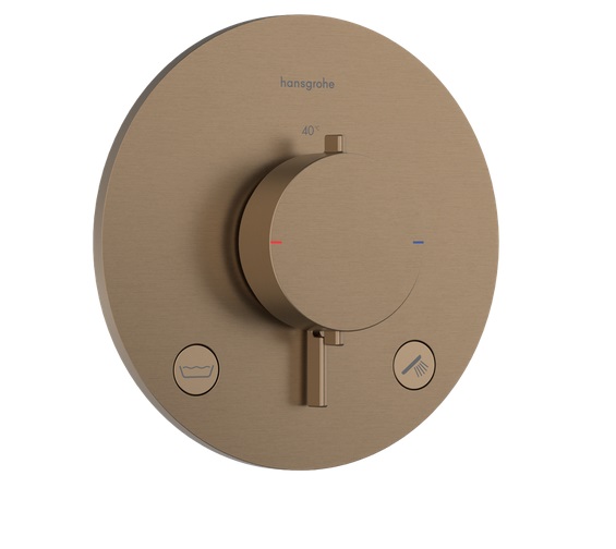 Термостат для душа скрытого монтажа Hansgrohe Ecostat Comfort S 2 потребителя бронза 33718140