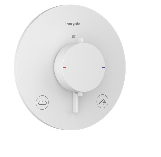 Термостат для душа скрытого монтажа Hansgrohe Ecostat Comfort S 2 потребителя белый матовый 33718700