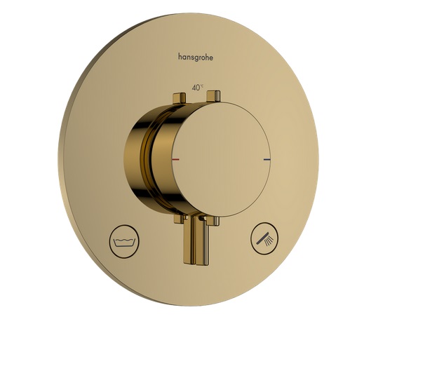 Термостат для душу прихованого монтажу Hansgrohe Ecostat Comfort S 2 споживача золото 33718990