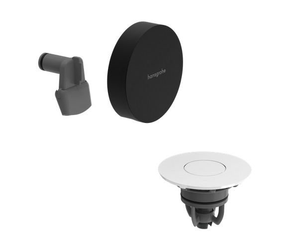 Зовнішня частина для зливу-переливу з наповненням для ванни Hansgrohe Exafill білий/чорний матовий 58119670