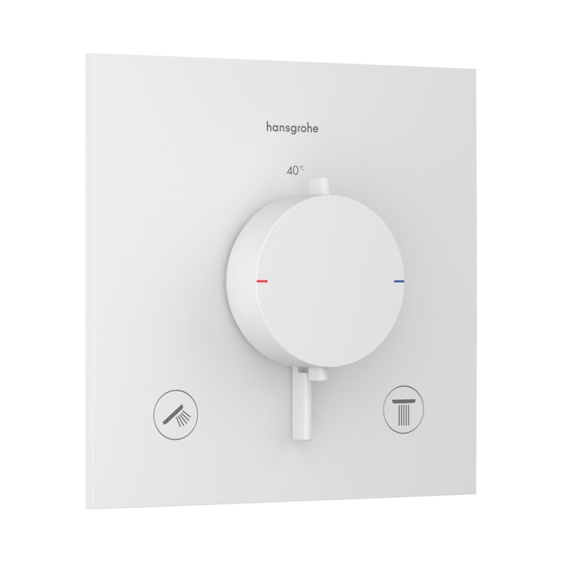 Термостат для душа скрытого монтажа Hansgrohe Ecostat Comfort E 2 потребителя белый матовый 33716700