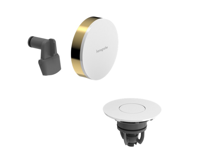 Зовнішня частина для зливу-переливу з наповненням для ванни Hansgrohe Exafill білий/золото 58119990