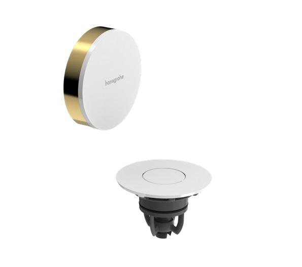Зовнішня частина для зливу та переливу для ванни Hansgrohe Flexaplus білий/золото 58187990