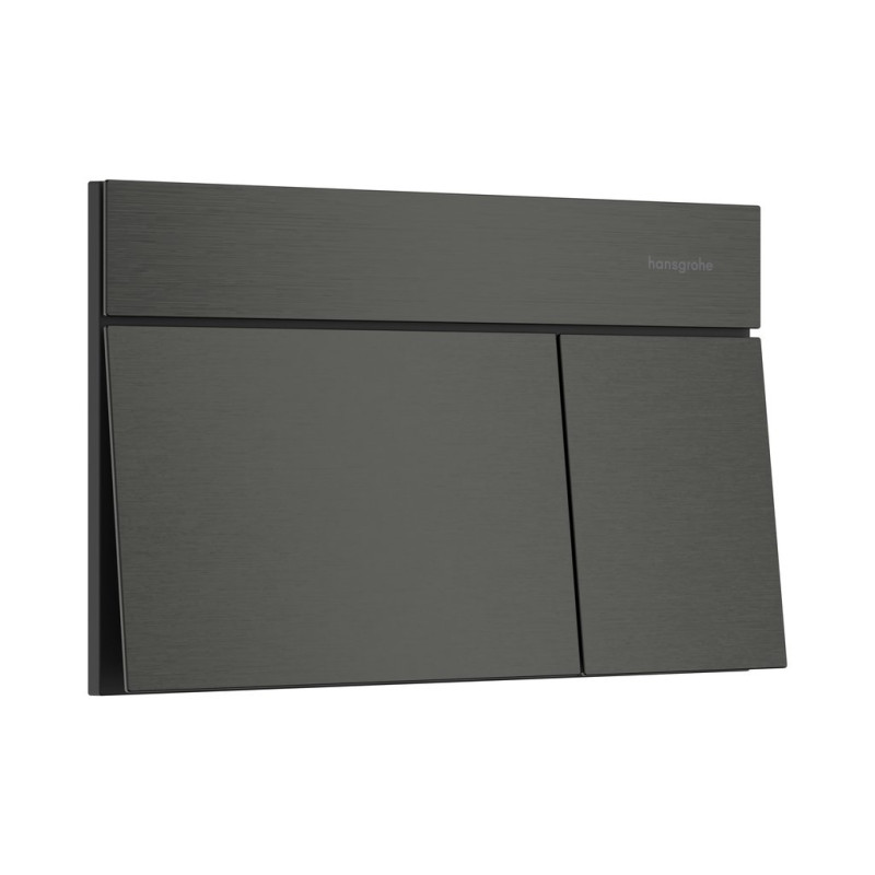 Кнопка смыва для унитаза Hansgrohe iFrame Element E двойной смыв металл черный хром шлифованный 66003340