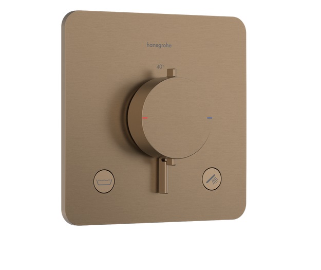 Термостат для душа скрытого монтажа Hansgrohe Ecostat Comfort Q 2 потребителя бронза 33717140