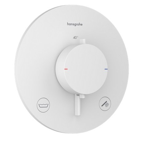 Термостат для душа скрытого монтажа Hansgrohe Ecostat Comfort S 2 потребителя белый матовый 33718700