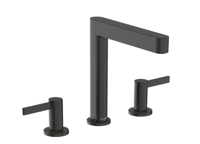 Смеситель для раковины Hansgrohe Finoris на 3 отверстия черный матовый хром 76034340