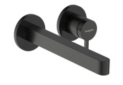 Смеситель для раковины Hansgrohe Finoris настенный черный матовый хром 76050340