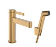 Смеситель для раковины Hansgrohe Finoris с гигиеническим душем бронза матовая 76210140